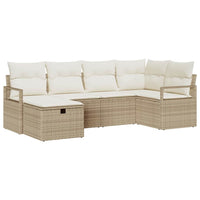 vidaXL Set Divano da Giardino 6 pcs beige e panna 232 x 122 x 85 cm