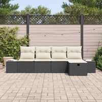 Set Divano da Giardino con cuscino 5 pz-Sofa da Giardino-Divanetto da esterno polyrattan
