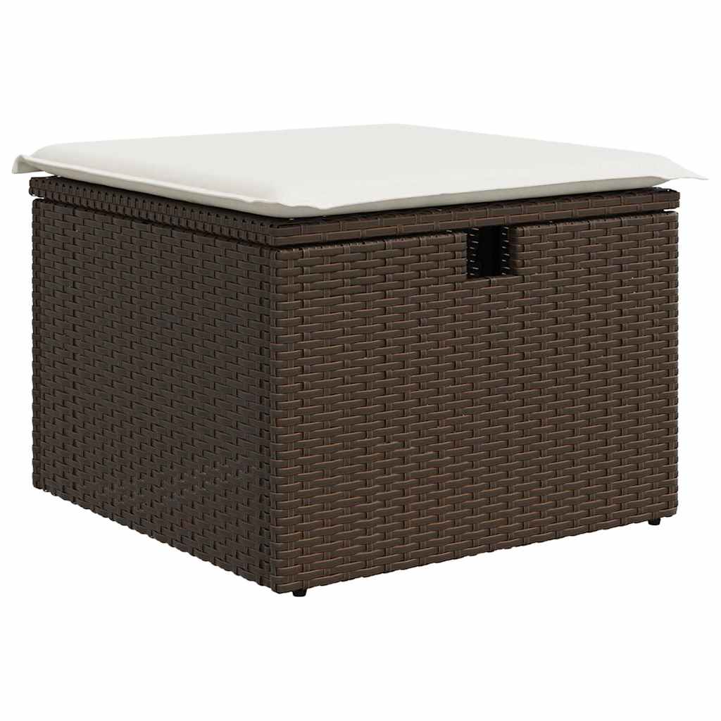 Set di Sofà da Giardino 6 Pezzi con Cuscini Marrone Polyrattan 3359665