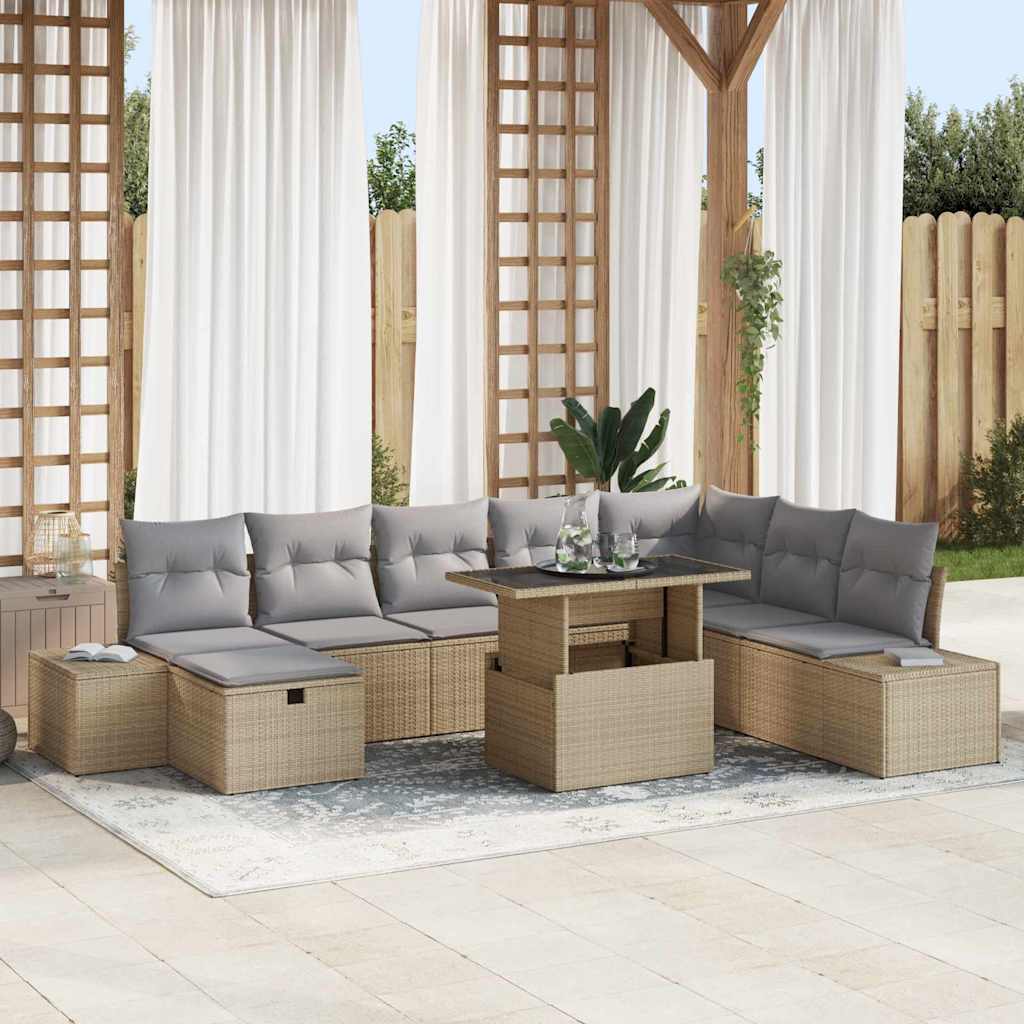 Set divano giardino 11 pcs Beige 319 x 209 x 69 cm 3359897