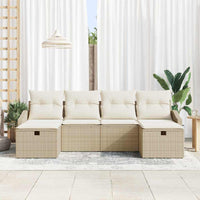 Set Divano da Giardino 6 pcs Beige 55 x 62 x 69 cm Poly Rattan 3360652