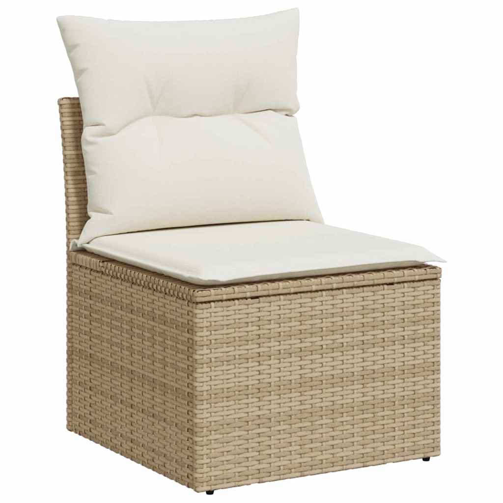 Set giardino in rattan di 6 pezzi con cuscini beige 3360712
