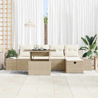Set Divano da Giardino 6 pcs Beige polyrattan 3361200