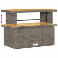 Set di divani da giardino  in 9 pezzi con cuscini grigi in rattan polipropilene e acacia 3361753