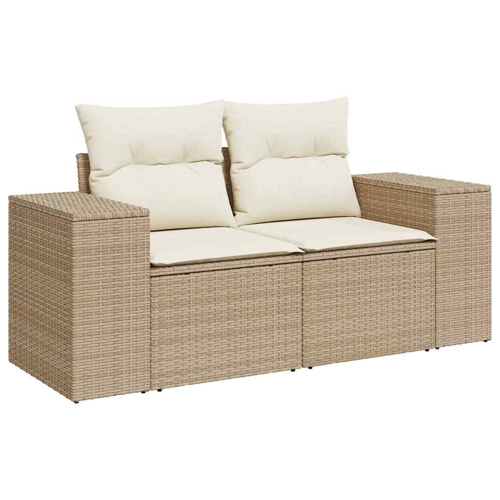 Set di divani da giardino da 13 pezzi  con cuscini beige in rattan, poliestere e legno di acacia. 3362061