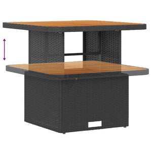 Set di divani da giardino  da 12 pezzi con cuscini neri in rattan e acacia. 3362170