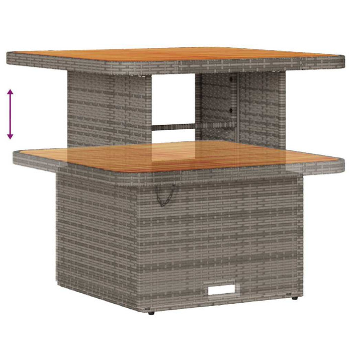 vidaXL Set Divano da Giardino 10 pcs Grigio polyrattan