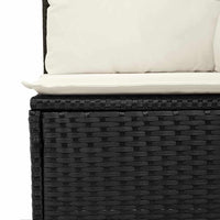 Set Divano Giardino 12 Pezzi con Cuscini Neri in Poly Rattan e Acacia. 3362945