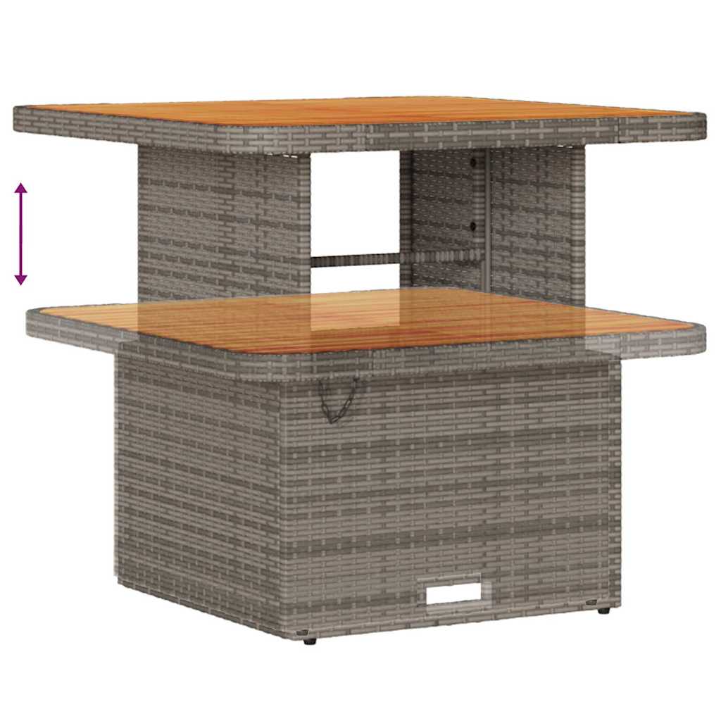 vidaXL Set Divano da Giardino con cuscino 9 pcs Grigio 80 x 80 x 71 cm