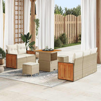 vidaXL Set Divano da Giardino 8 pcs beige e panna 80 x 80 x 71 cm