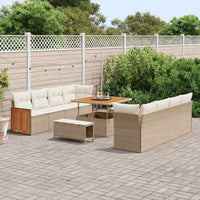 vidaXL Set Divano da Giardino 11 pcs beige e panna 100 x 100 x 71 cm
