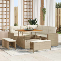 vidaXL Set Divano da Giardino 8 pcs beige e panna 100 x 100 x 71 cm