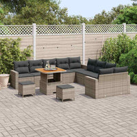 vidaXL Set Divano da Giardino 13 pcs Grigio 80 x 80 x 71 cm