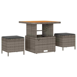vidaXL Set Divano da Giardino con cuscino 8 pcs Grigio 80 x 80 x 71 cm