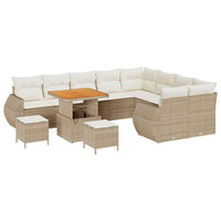 vidaXL Set Divano da Giardino 12 pcs beige e panna 80 x 80 x 71 cm