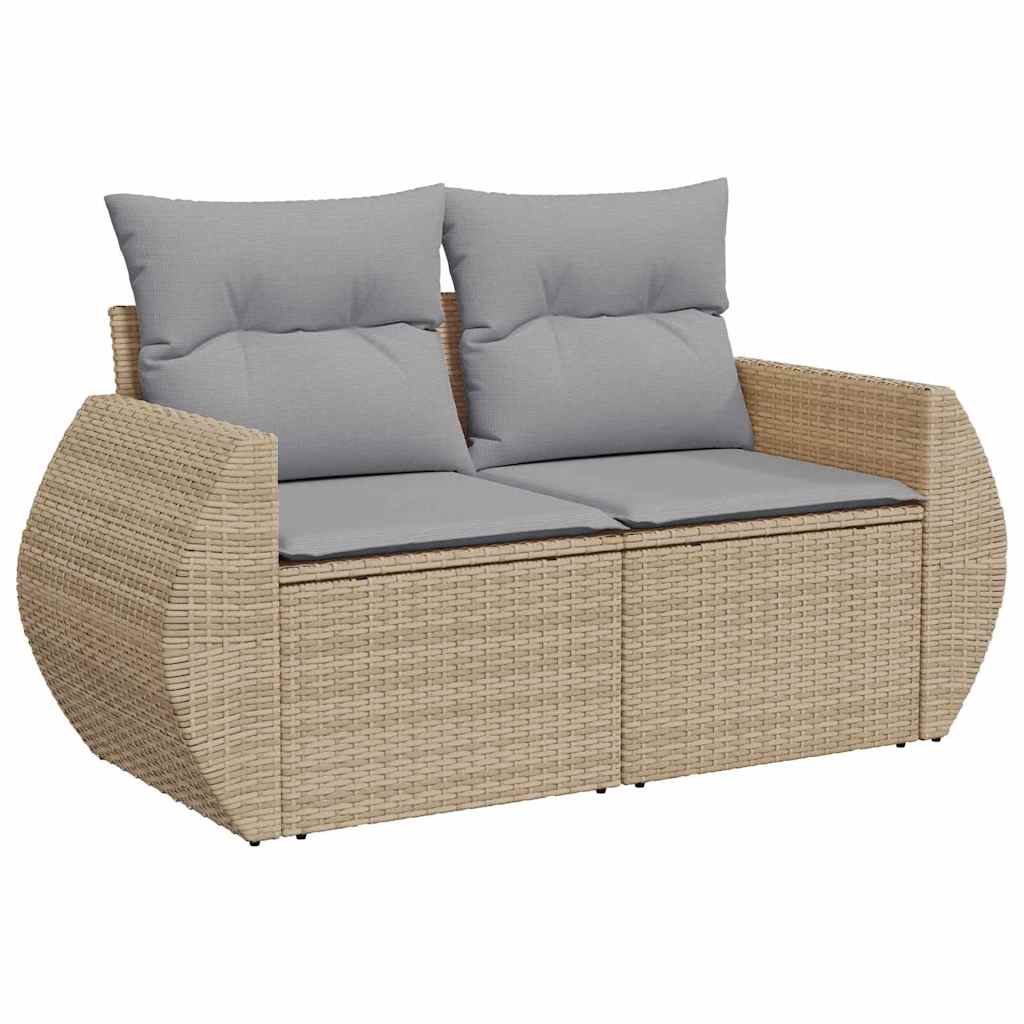 Set Divano Giardino 12 Pezzi con Cuscini Beige Polyrattan Acacia 3363862