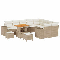 Set Divano da Giardino 12 pcs Beige e Crema 80 x 80 x 71 cm 3363991