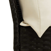 Divano da Giardino con Cuscini in Polyrattan Nero 3365328