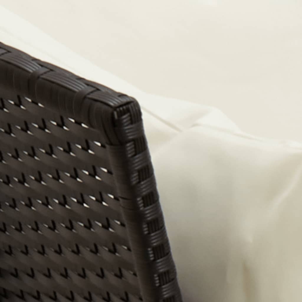 Divano da Giardino con Cuscini in Polyrattan Nero 3365328