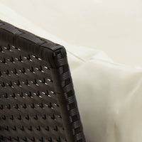 Divano da Giardino con Cuscini in Polyrattan Nero 3365328