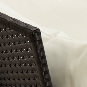 Divano da Giardino con Cuscini in Polyrattan Nero 3365328