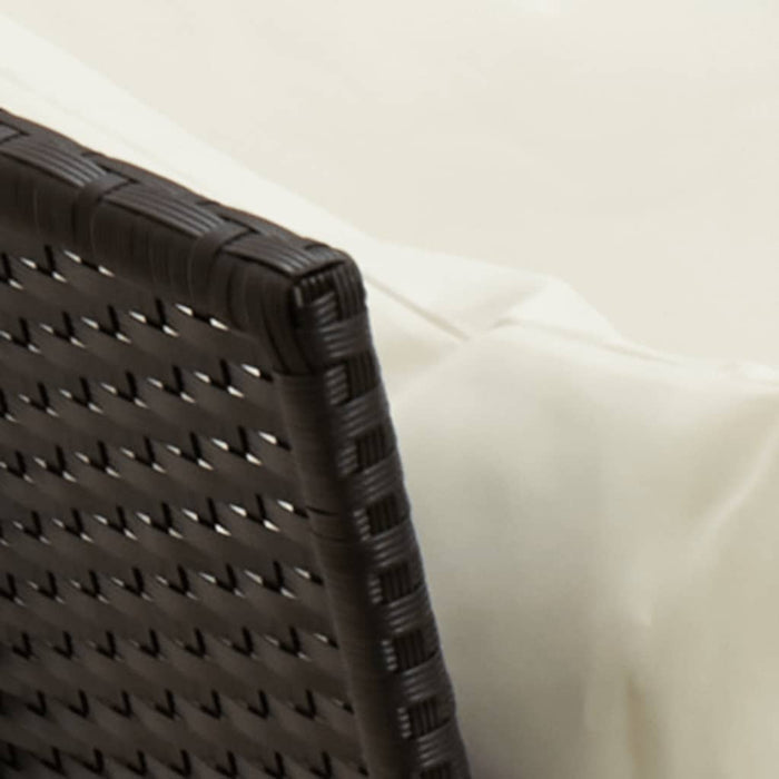 Divano da Giardino con Cuscini in Polyrattan Nero 3365328