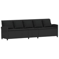 Divano da Giardino con Cuscini in Polyrattan Nero 3365329