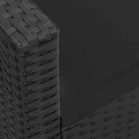 Divano da Giardino con Cuscini in Polyrattan Nero 3365329