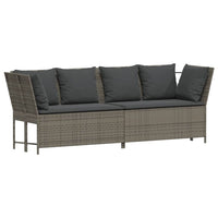 Divano da Giardino con Cuscini in Polyrattan Grigio 3365331