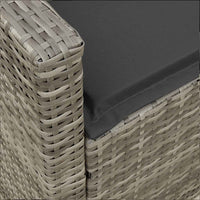 Divano da Giardino con Cuscini in Polyrattan Grigio 3365331