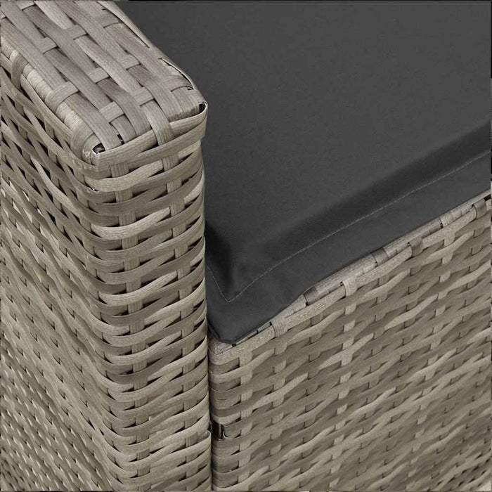 Divano da Giardino con Cuscini in Polyrattan Grigio 3365331