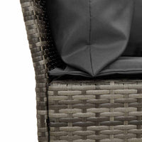Divano da Giardino con Cuscini in Polyrattan Grigio 3365331