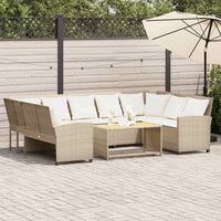 Divano da Giardino con Cuscini in Polyrattan Beige 3365332