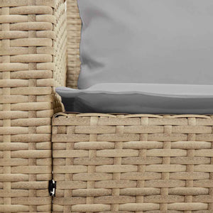 Divano da Giardino con Cuscini in Polyrattan Beige 3365333