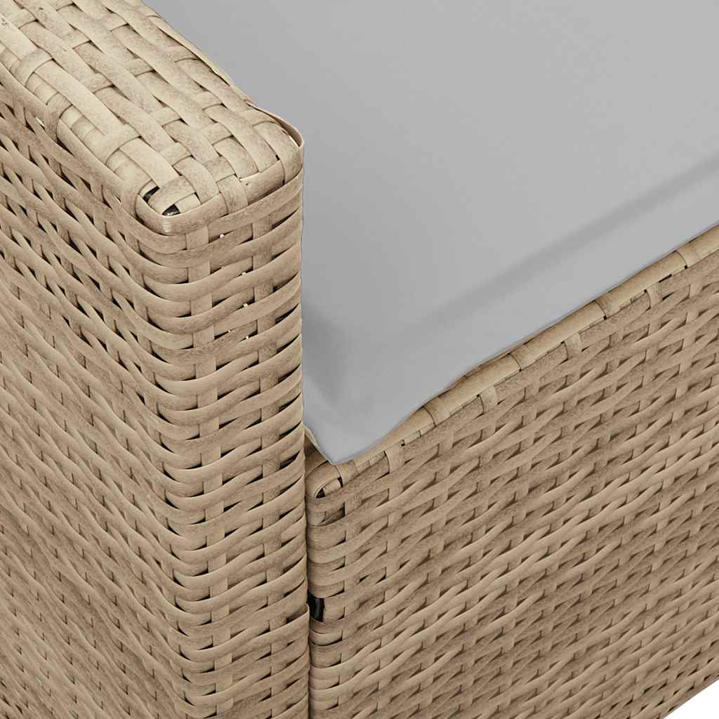 Divano da Giardino con Cuscini in Polyrattan Beige 3365333