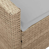 Divano da Giardino con Cuscini in Polyrattan Beige