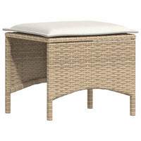 vidaXL Set Divano da Giardino 4 pz con Cuscini Beige in Polyrattan