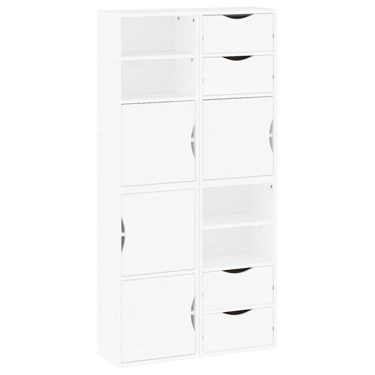 vidaXL Armadietti Laterali 4 pz ODDA Bianco 40x24x79 cm Legno di Pino
