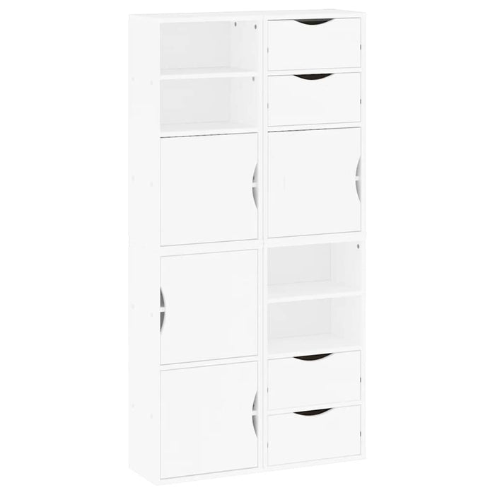 vidaXL Armadietti Laterali 4 pz ODDA Bianco 40x24x79 cm Legno di Pino