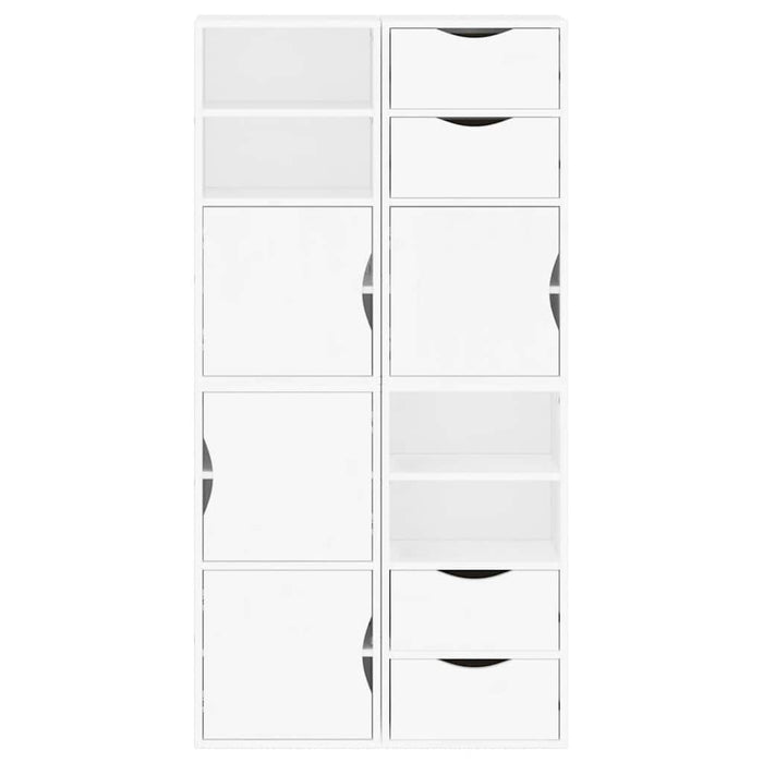 vidaXL Armadietti Laterali 4 pz ODDA Bianco 40x24x79 cm Legno di Pino