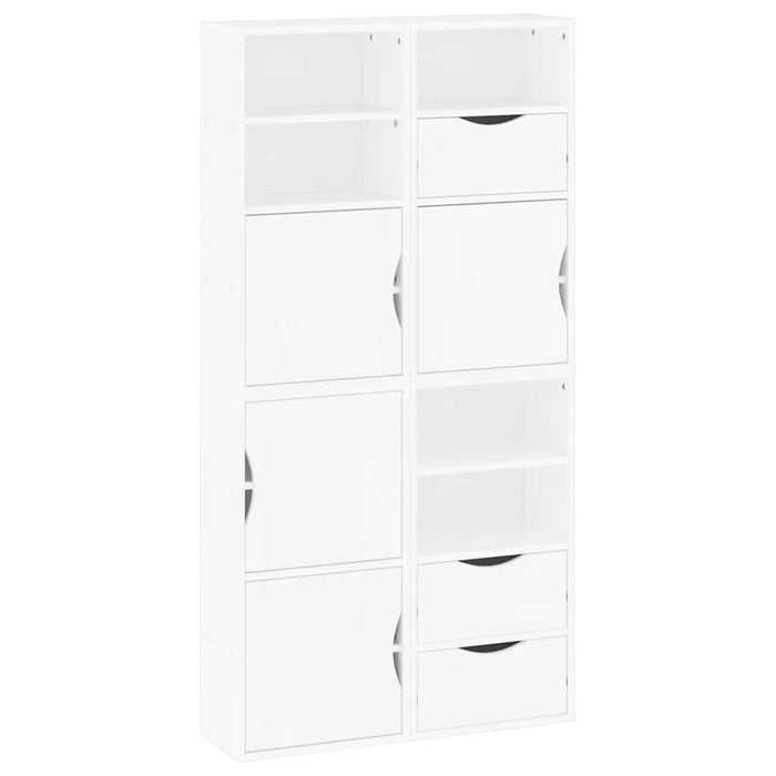Armadietti Laterali 4 pz ODDA Bianco 40x24x79 cm Legno di Pino