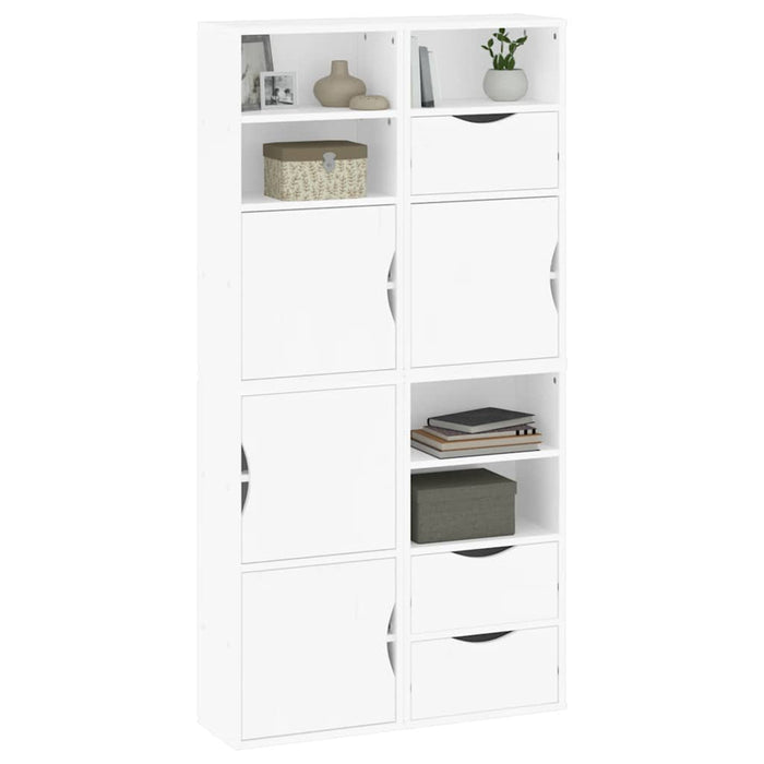 Armadietti Laterali 4 pz ODDA Bianco 40x24x79 cm Legno di Pino