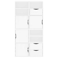 Armadietti Laterali 4 pz ODDA Bianco 40x24x79 cm Legno di Pino