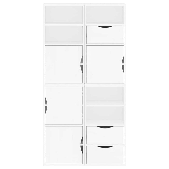 Armadietti Laterali 4 pz ODDA Bianco 40x24x79 cm Legno di Pino