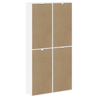 Armadietti Laterali 4 pz ODDA Bianco 40x24x79 cm Legno di Pino