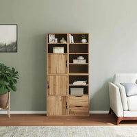 Armadietti Laterali 4 pz ODDA 40x24x79 cm Legno Massello Pino