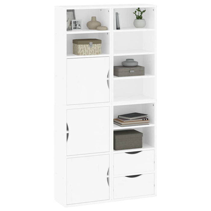 Armadietti Laterali 4 pz ODDA Bianco 40x24x79 cm Legno di Pino