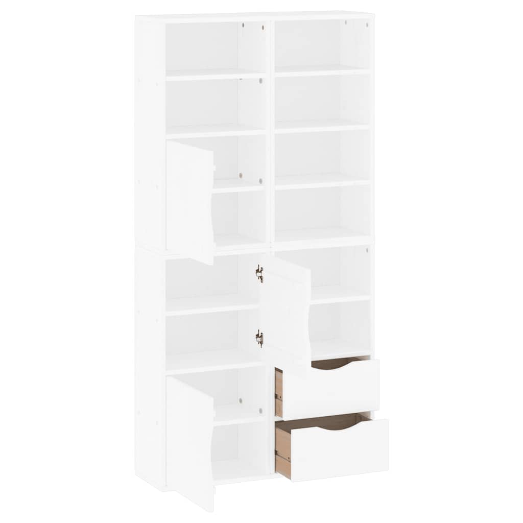Armadietti Laterali 4 pz ODDA Bianco 40x24x79 cm Legno di Pino