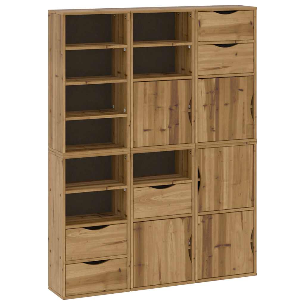 vidaXL Armadietti Laterali 6 pz ODDA 40x24x79 cm Legno Massello Pino