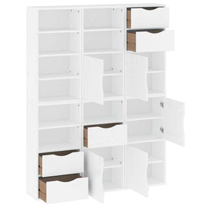 vidaXL Armadietti Laterali 6 pz ODDA Bianco 40x24x79 cm Legno di Pino
